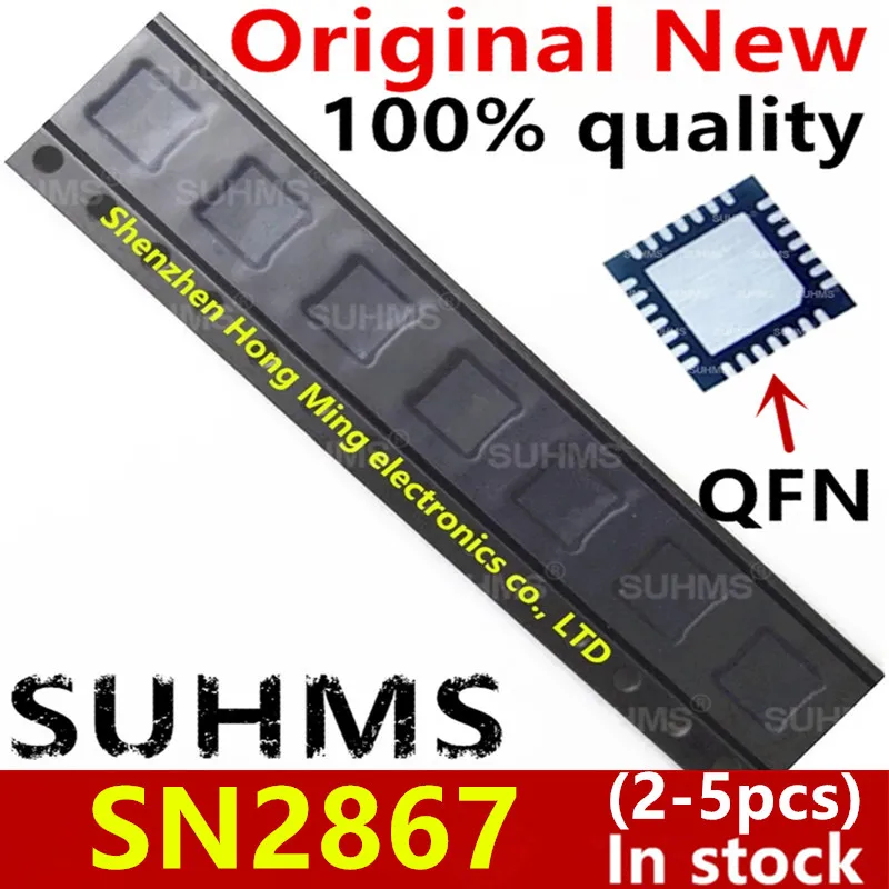 Vista superior del chip SN2867 QFN-28