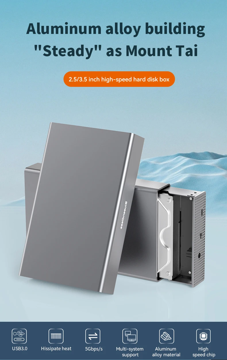 Carcasas de disco duro externo Blueendless con diseño vertical