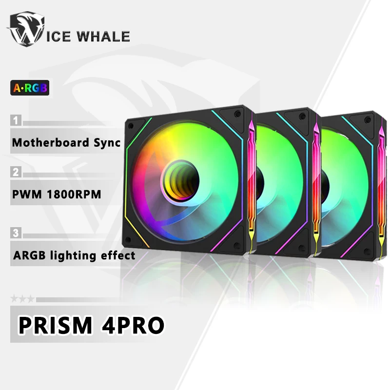 ICE Whale Prism 4 PRO Ventilador CPU 120mm ARGB Espejo Ciclico PWM - imagen 2