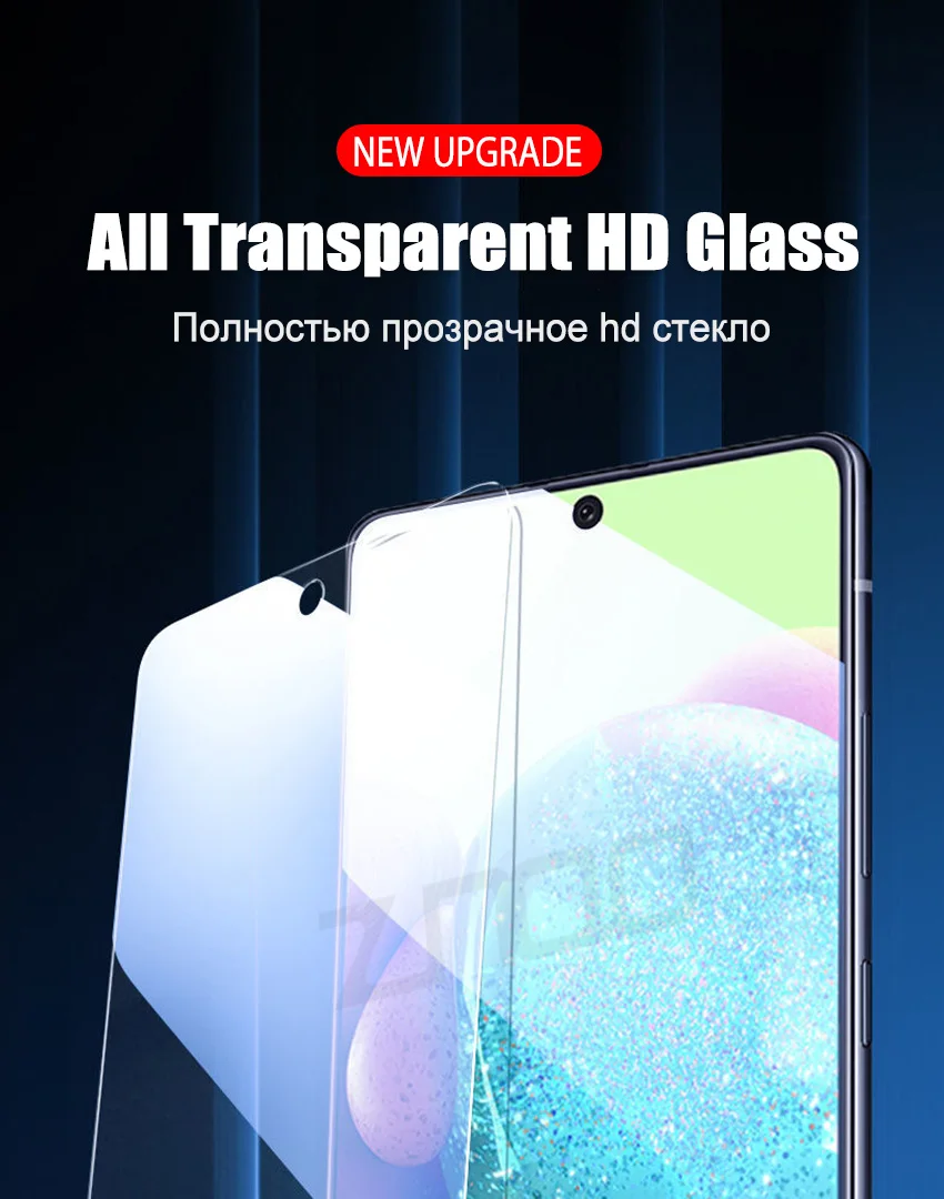 Vidrio templado aplicado en un Samsung Galaxy A53