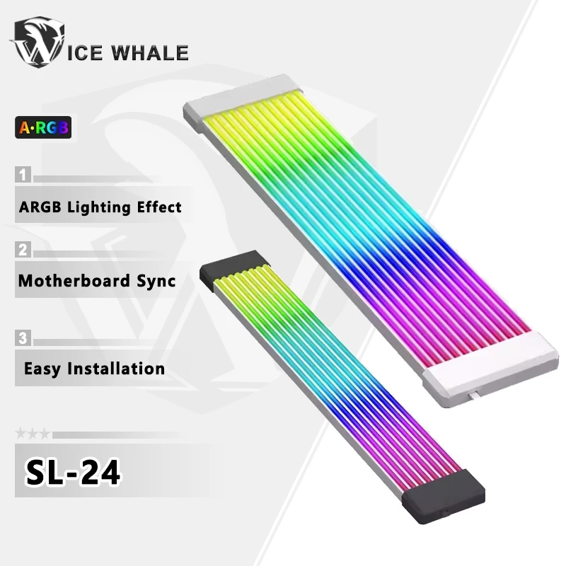 Tira LED RGB ARGB Flexible para Fuente y GPU ATX