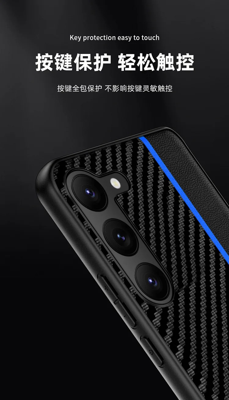 Vista frontal de la funda