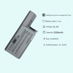 Batería para portátil Dell Latitude D531/D820/D830 y Precision M4300