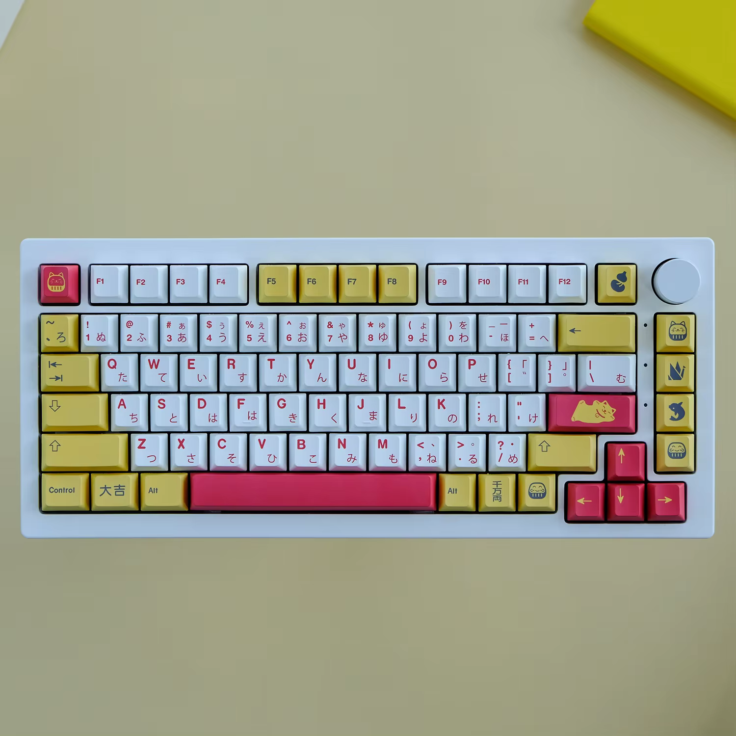 Teclas PBT perfil Cherry diseño Lucky Cat