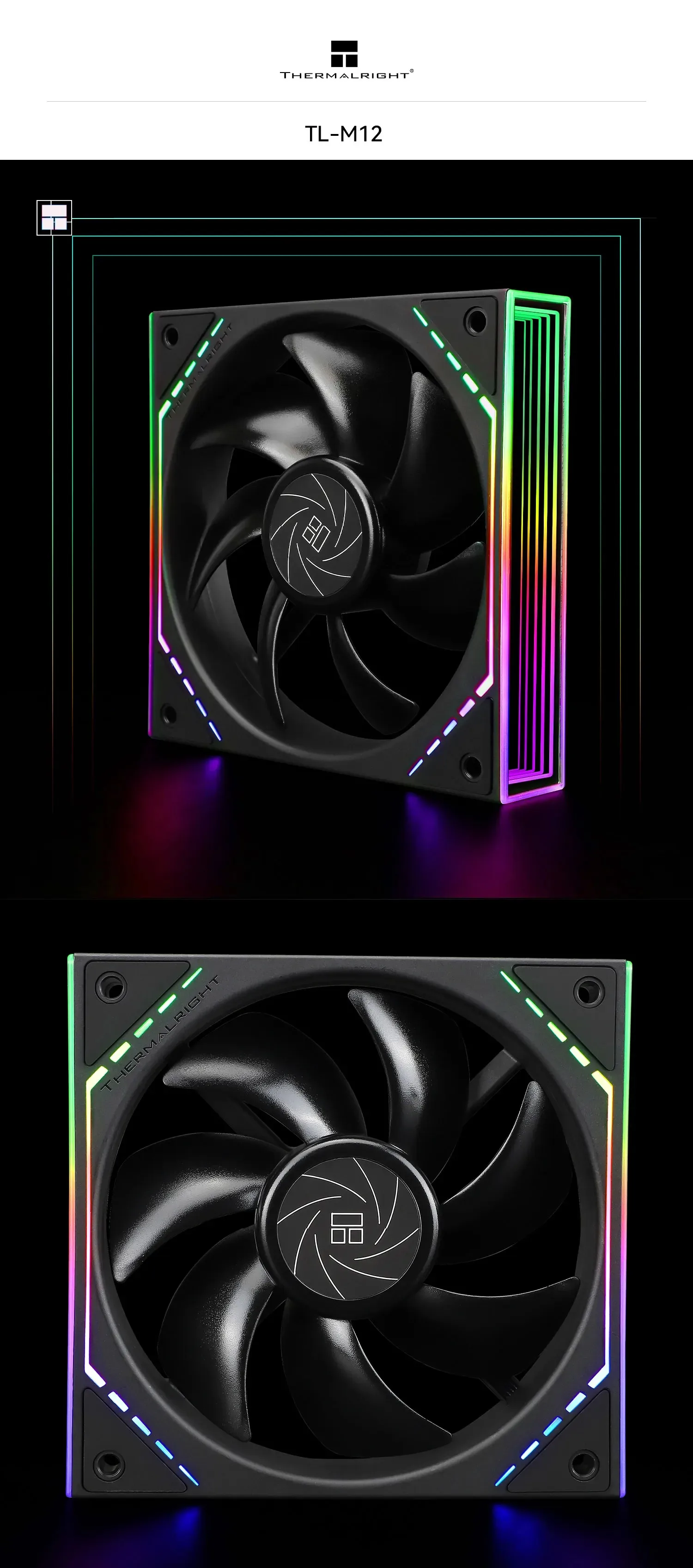 Ventilador TL-M12 con iluminación ARGB