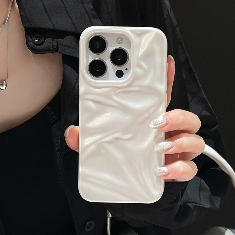 Funda iPhone 16/15/14/13/12/11 Pro Max TPU Blanco Perla Suave - imagen 2