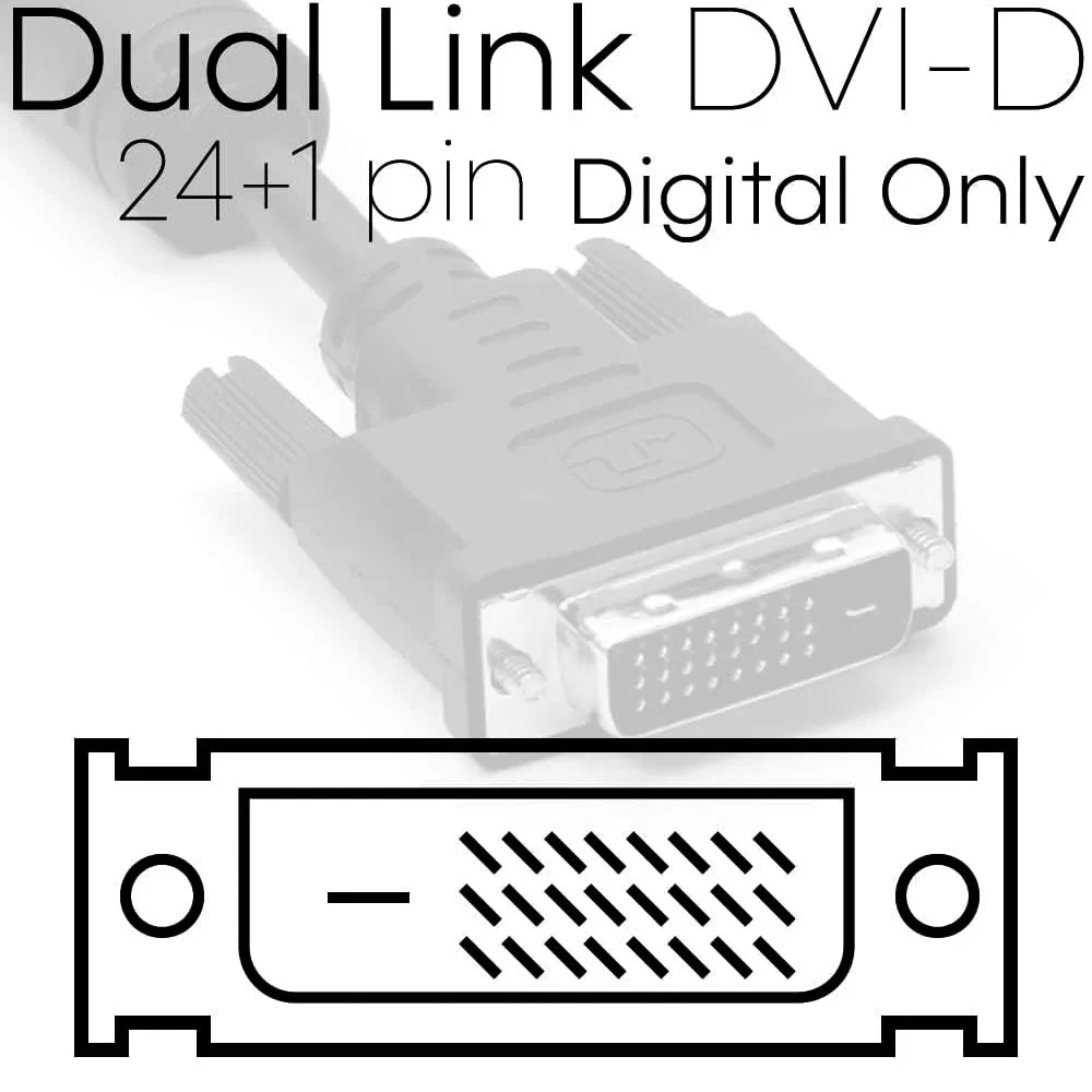 Cable DVI-D doble enlace macho a macho para monitor - imagen 4