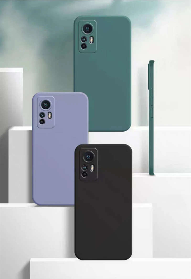 Vista frontal de funda de silicona líquida para Xiaomi 12T Pro