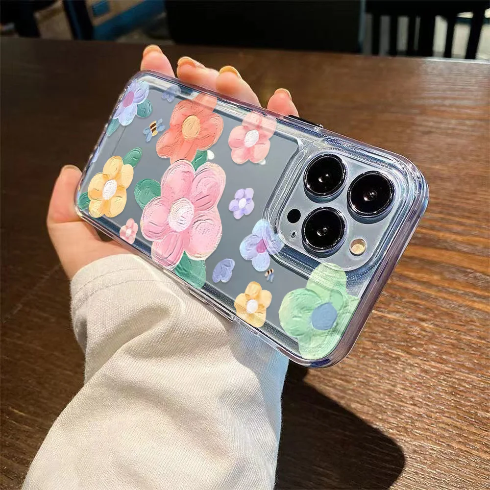 Funda Silicona iPhone 15 Pro Max – Flores Transparente Antigolpes - imagen 5