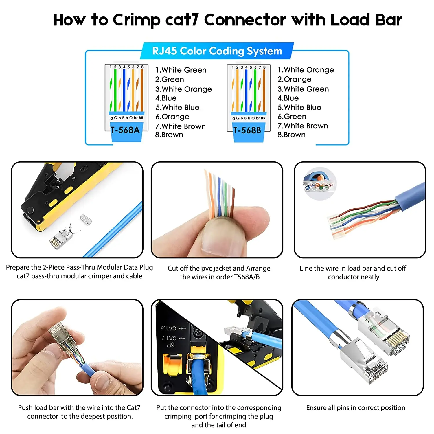 ZoeRax Conectores RJ45 Cat8/Cat7/Cat6A de Paso Blindados - imagen 4