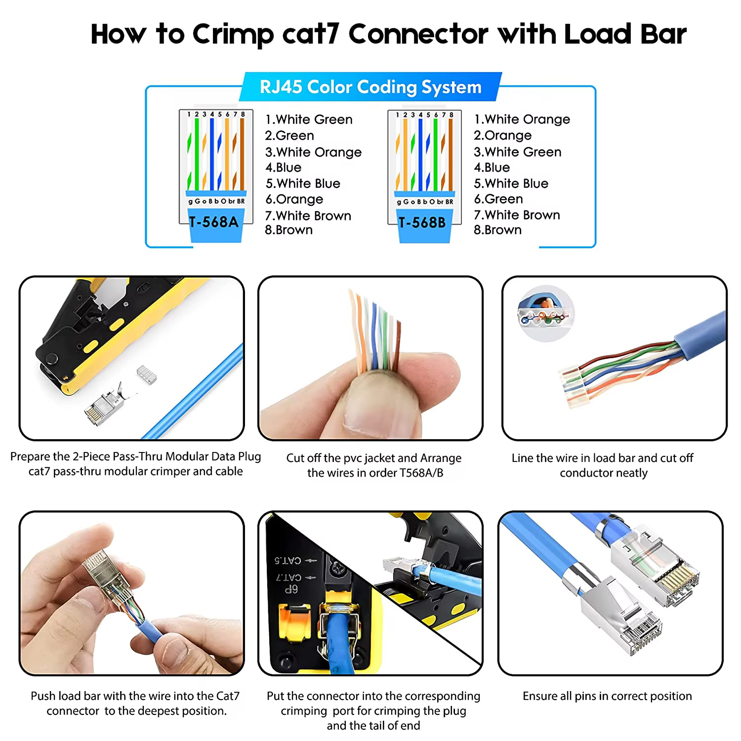 ZoeRax Conectores RJ45 Cat8/Cat7/Cat6A de Paso Blindados - imagen 4