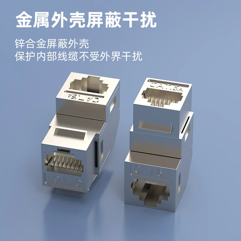 Acoplador Keystone Cat6A RJ45 90° Blindado para Panel - imagen 3