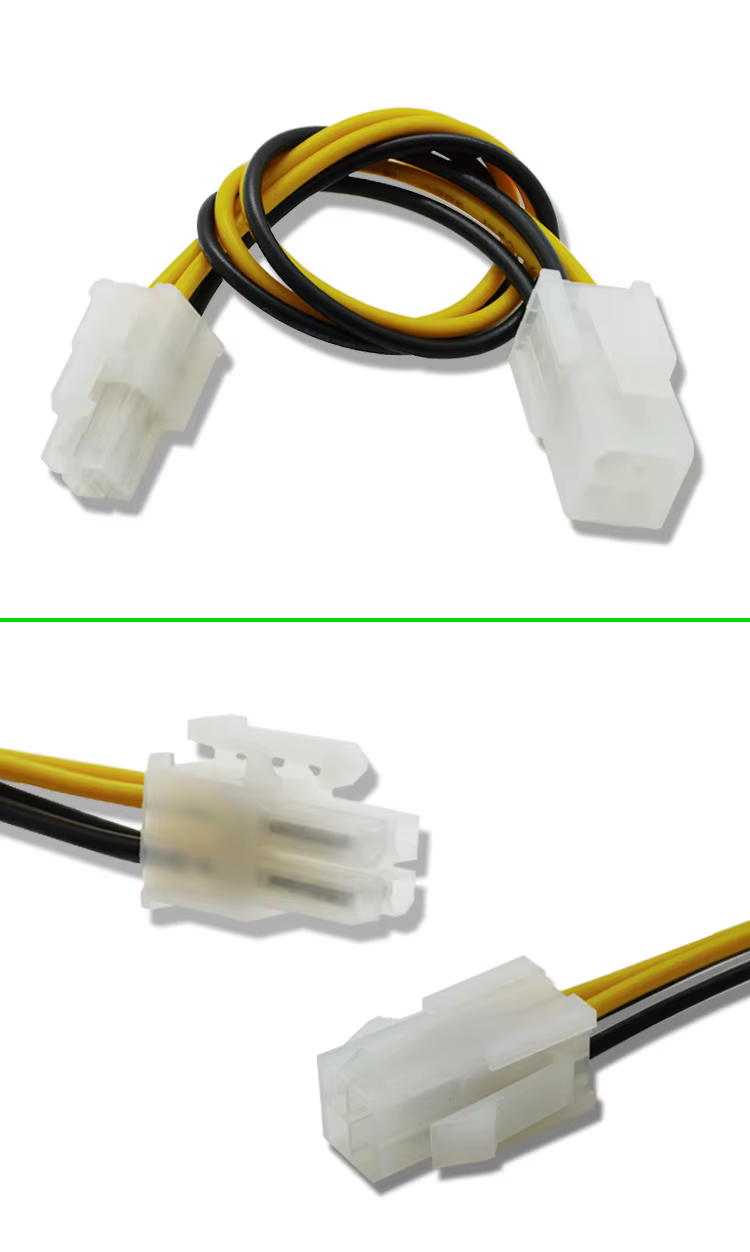 Ejemplo de cable instalado en un gabinete de PC