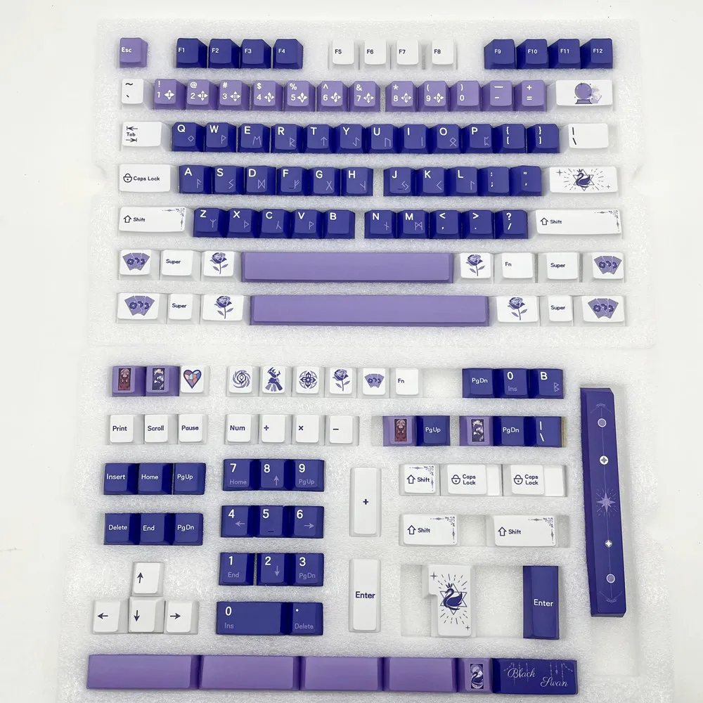 Teclas PBT negras para teclado - perfil Cherry, a prueba de luz - imagen 4