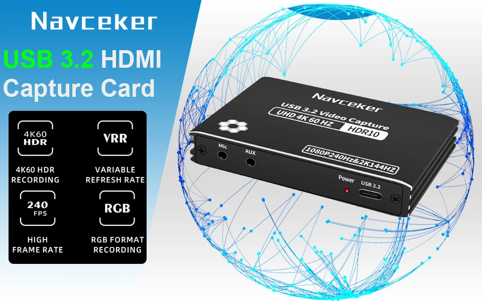 Tarjeta de captura Navceker 4K 60fps