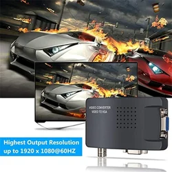 PzzPss Convertidor BNC a VGA 1080p para PC y TV