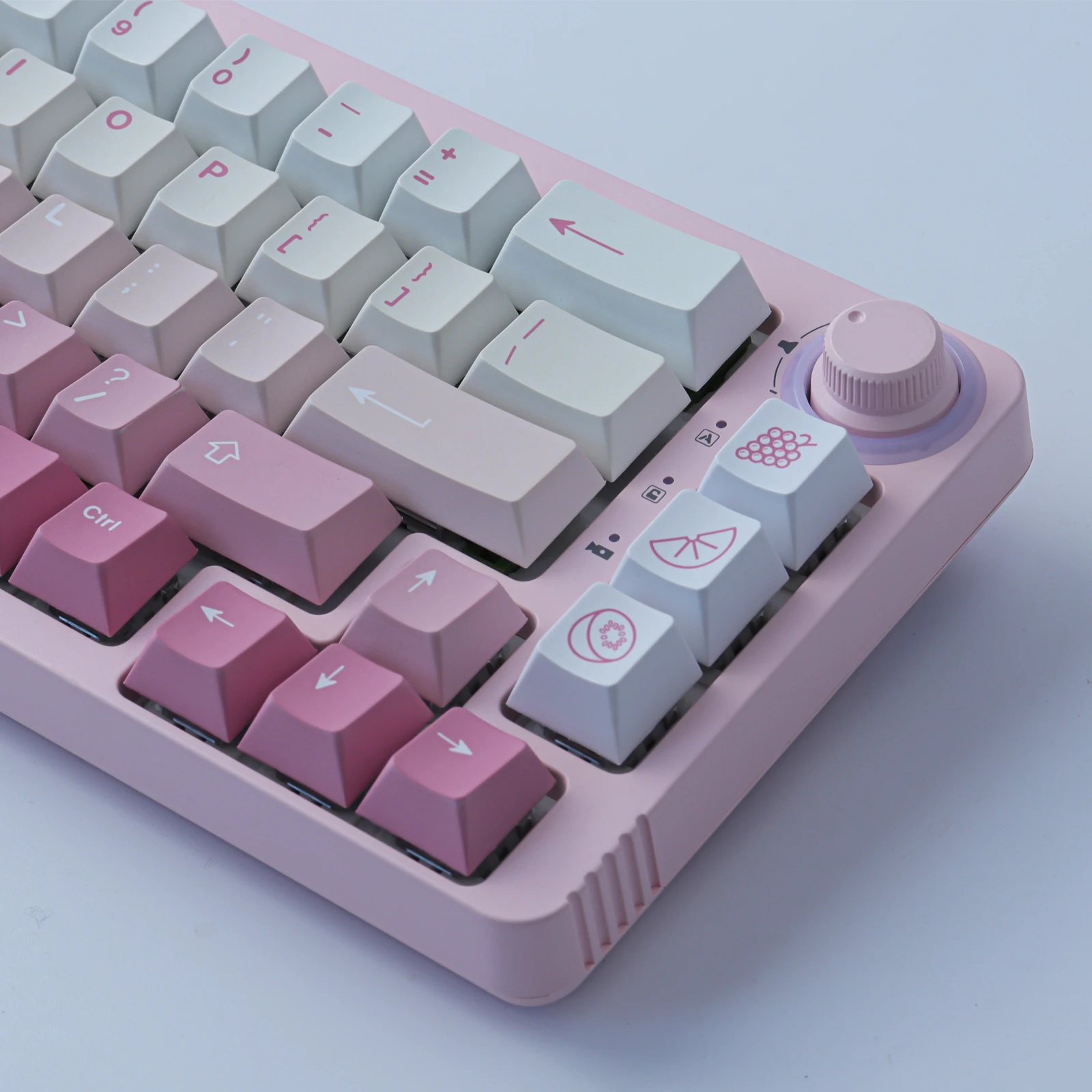 GMK Set Teclas PBT Perfil Cherry Dye-Sub – Rosa Blanco - imagen 4