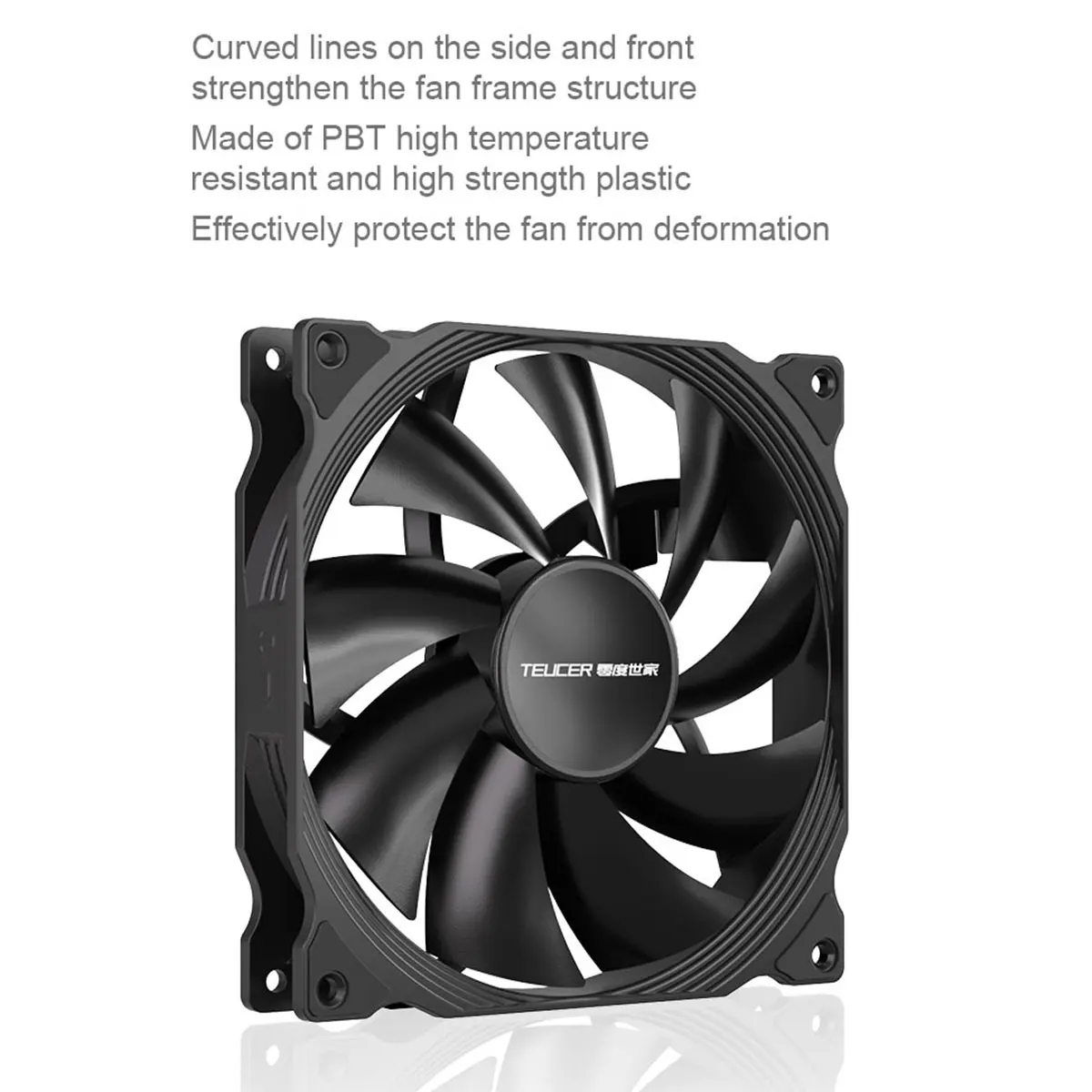 Teucer Ventilador Caja PWM Rodamiento Hidráulico Alto Rendimiento