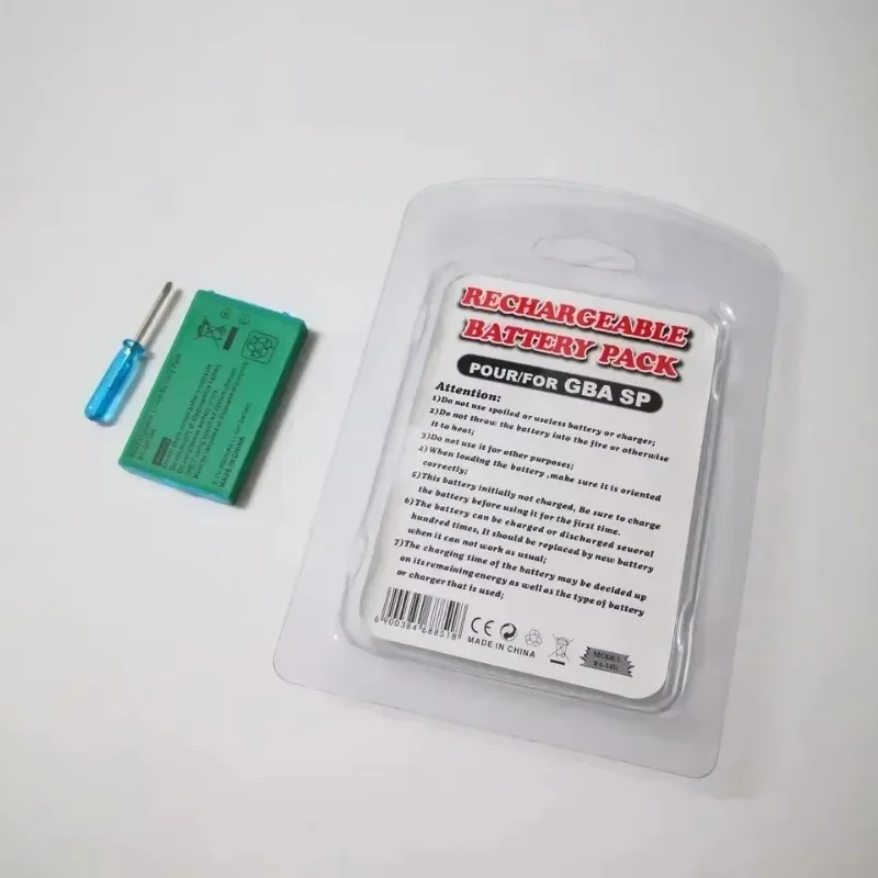 GBA SP Bateria 3,7V 850mAh - Recargable de repuesto con destornillador - imagen 5