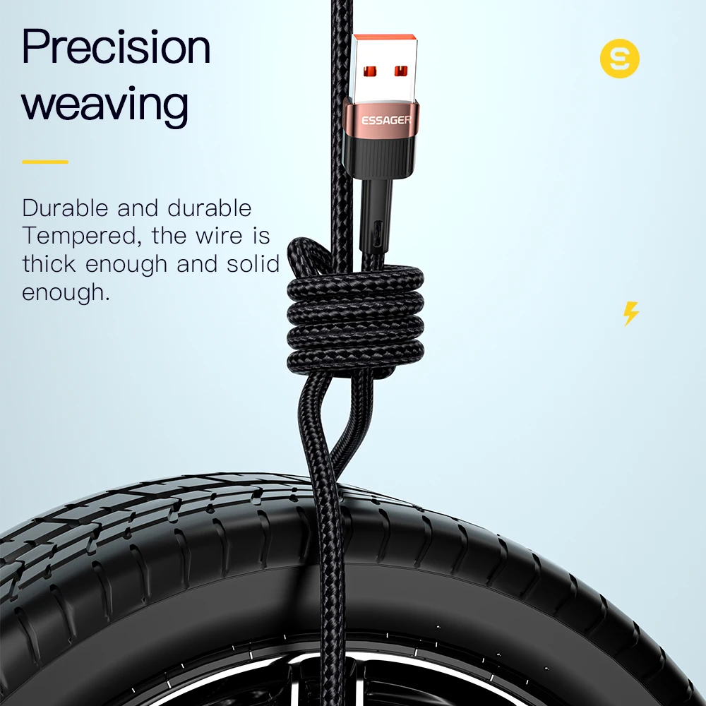 Cable USB-C Essager Carga Rápida – Compatible Huawei y Samsung - imagen 5