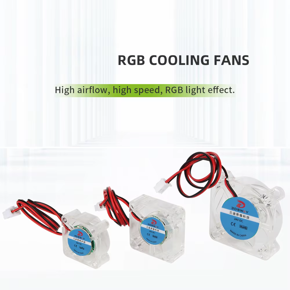 Ventilador para impresora 3D DC 12/24 V con LED RGB - imagen 3