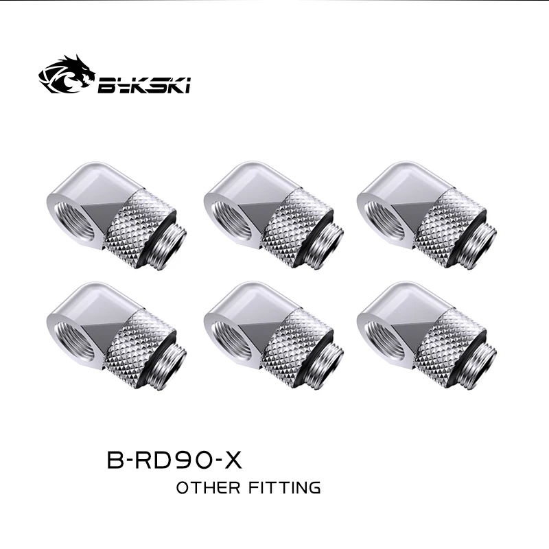 Bykski Conector G1/4" Refrigeración Líquida Latón Codo 45/90° - imagen 2