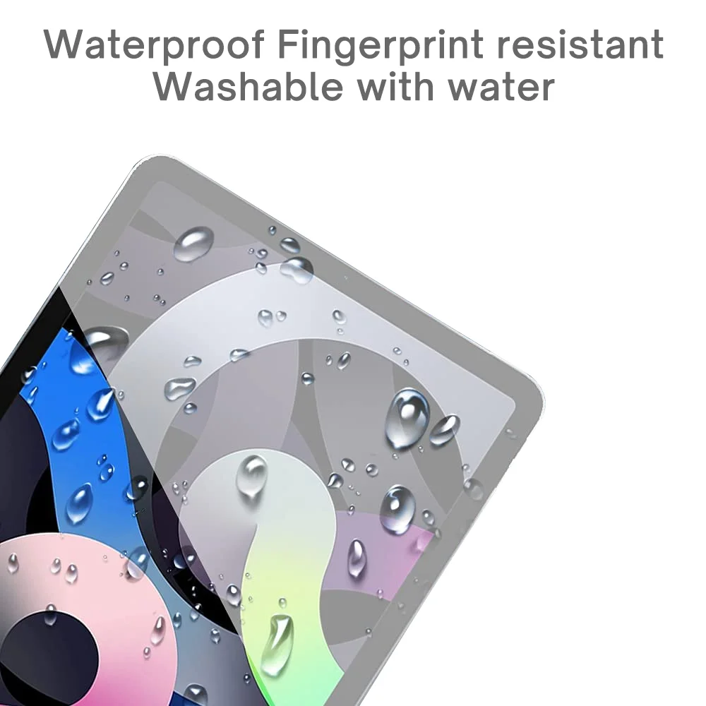 Protector aplicado en iPad Air 4 mostrando bordes redondeados