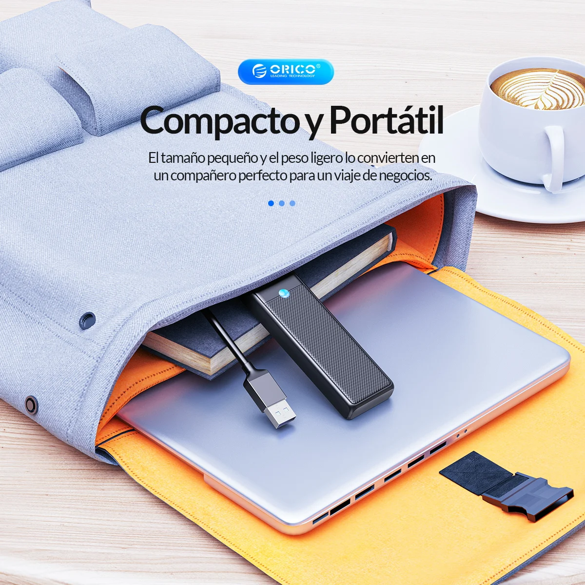 HUB USB 3.0 portátil para viajes