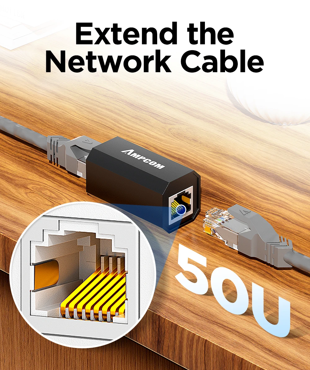 Adaptador LAN en línea para cables Ethernet