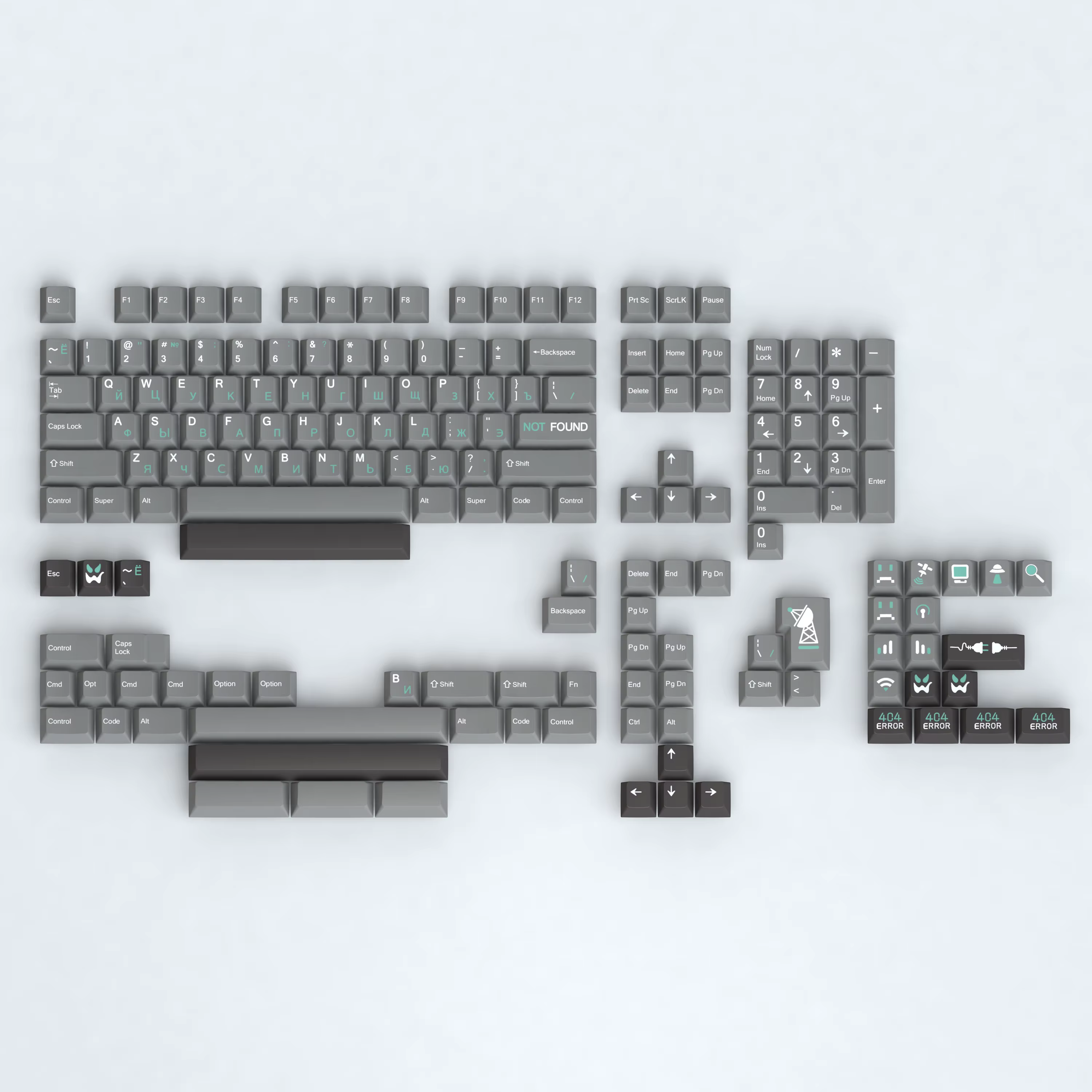 Keycaps Clone 404 - vista general