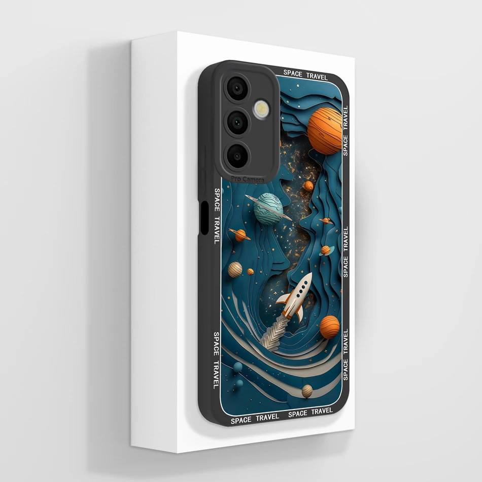 Vista frontal de la funda con recortes precisos