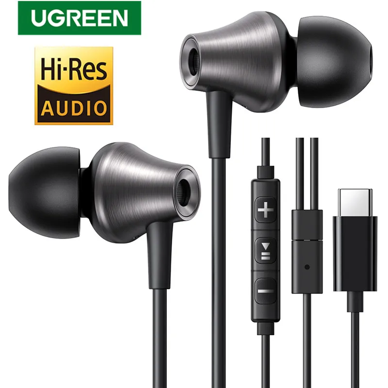 UGREEN Auriculares USB-C 3.5mm con Micrófono y Estéreo HiFi