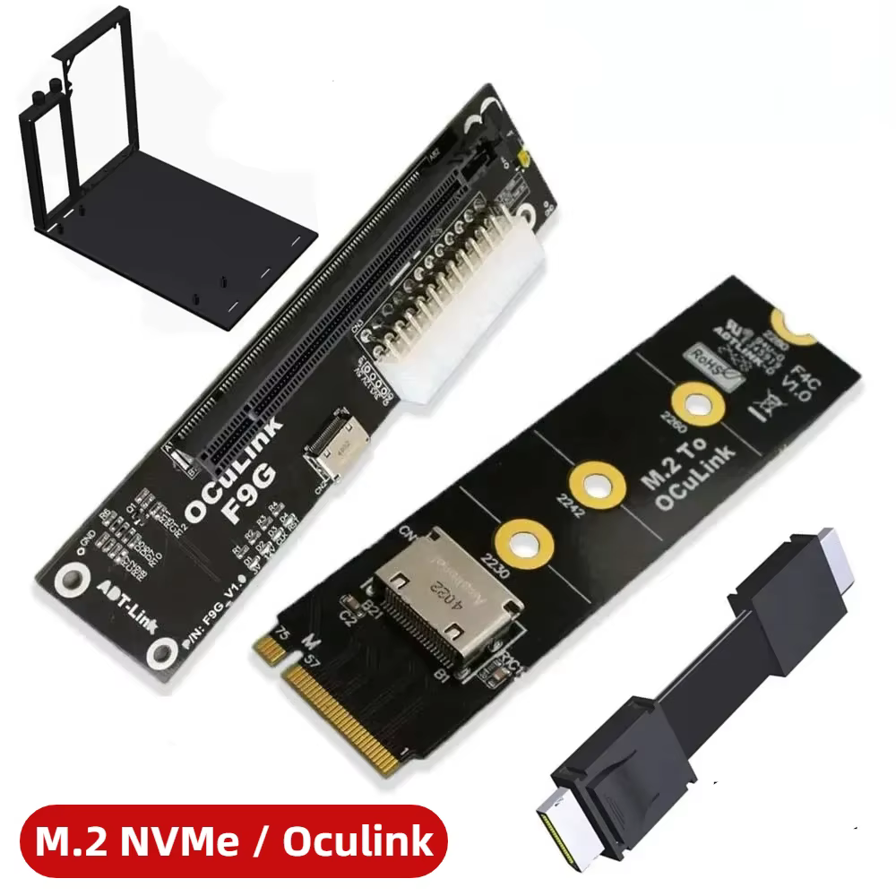 ADT-Link F9G Adaptador eGPU OCuLink SFF-8611 a PCIe 4.0 x16 - imagen 3