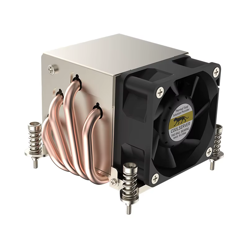 Detalle de heat pipes y aletas