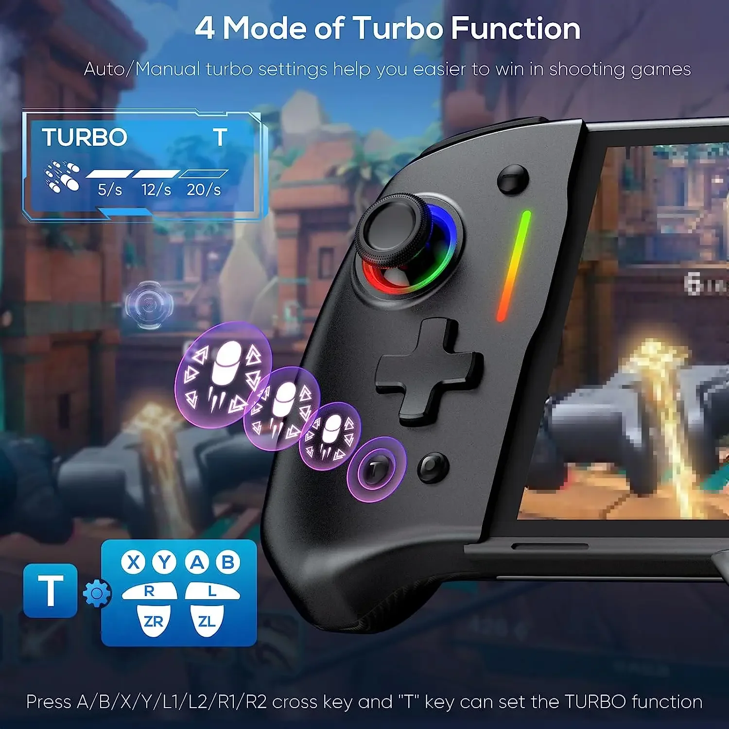 Conexión USB-C para jugar mientras carga