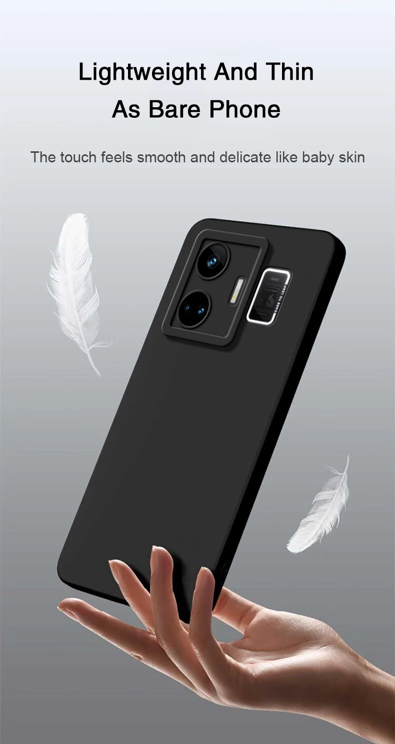Funda puesta en el teléfono mostrando el ajuste preciso