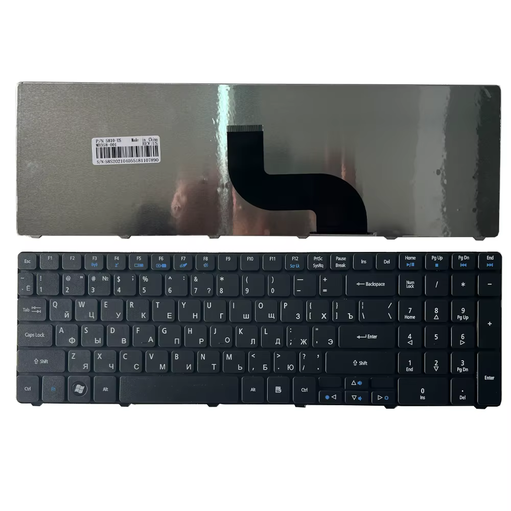 Teclado ruso negro para portátil Acer Aspire