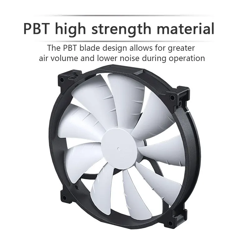 PHANTEKS F200SP Ventilador PC 200mm PWM FDB - Alto flujo silencioso - imagen 4