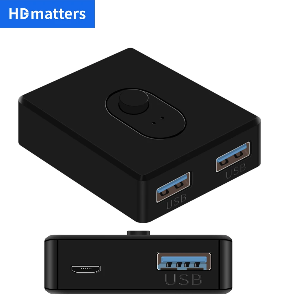 Conmutador KVM USB 3.0 Bidireccional para Teclado y Ratón