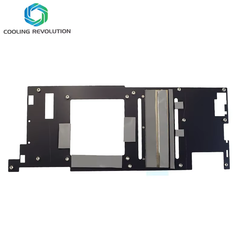 Disipador de calor instalado sobre la zona de VRAM de una EVGA RTX2080