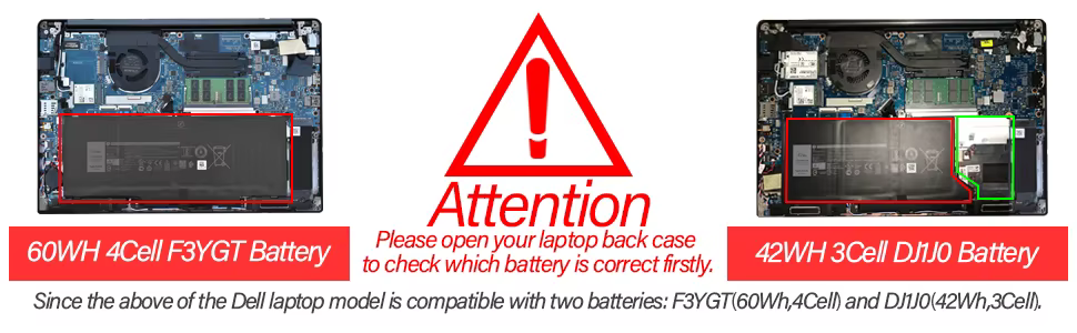Batería para Dell Latitude F3YGT 60Wh