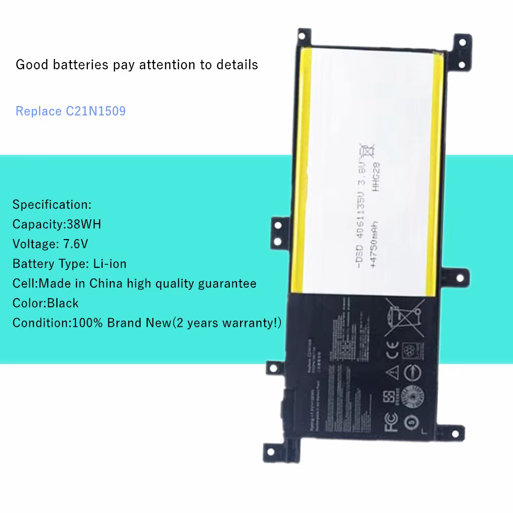 C21N1509 Batería portátil para ASUS F556/K556U - Repuesto Original - imagen 3