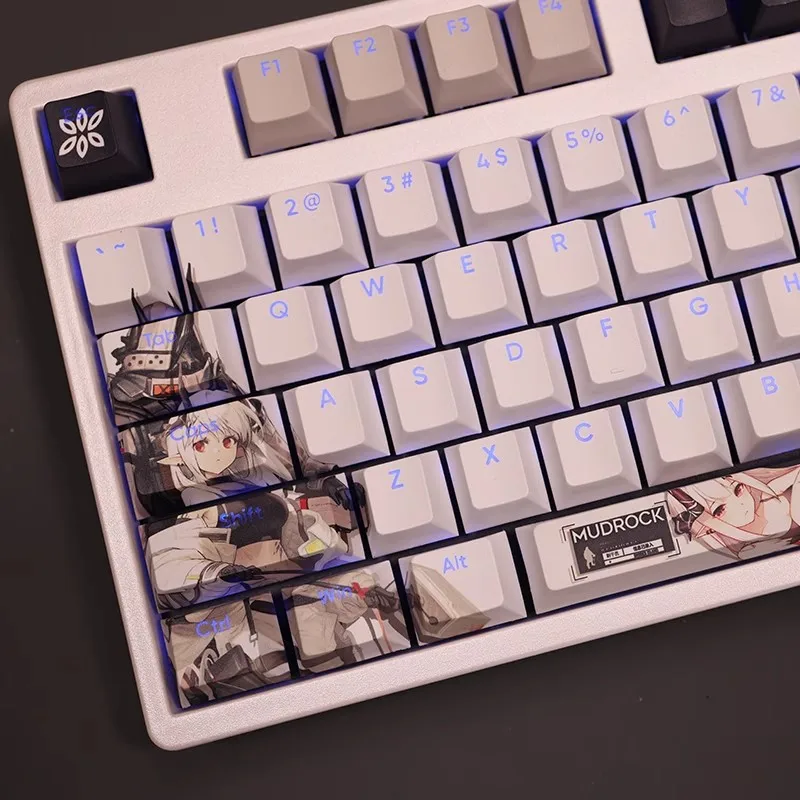 Arknights Mudrock Juego de Teclas PBT Retroiluminadas Anime - imagen 4