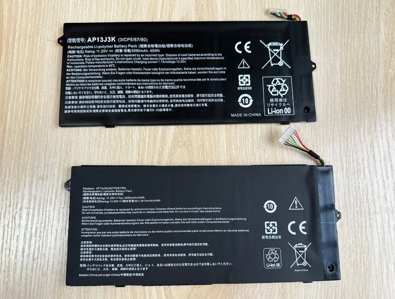 Batería instalada en un chassis de Chromebook C720P