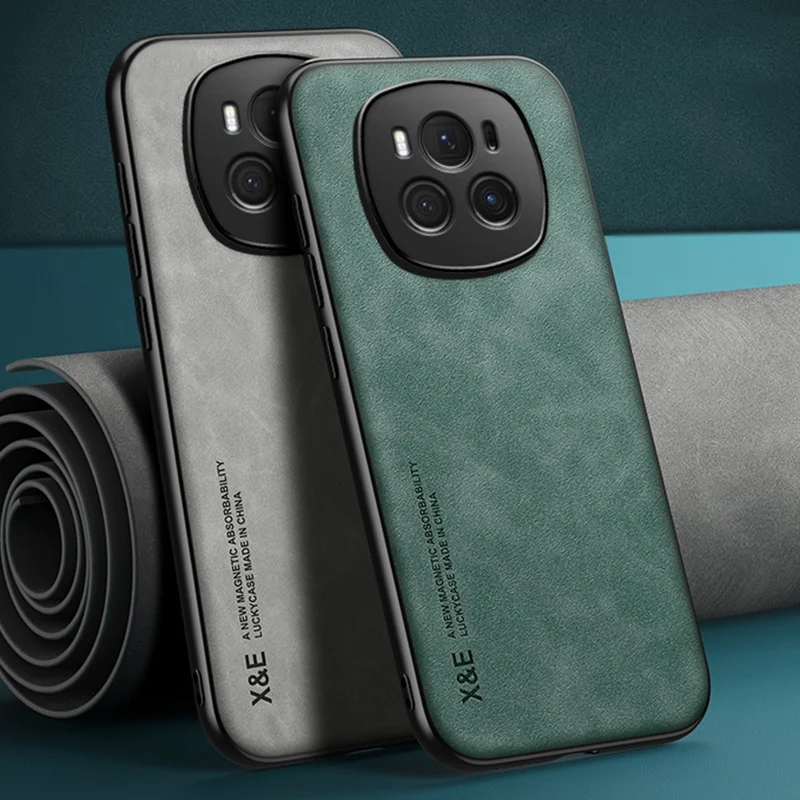Honor Magic 6 Pro Funda PU Lujo con Soporte Coche Magnético - imagen 3