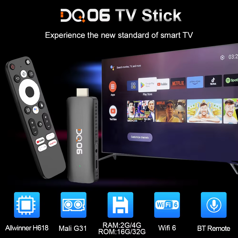 DQ06 ATV Mini TV Stick vista frontal