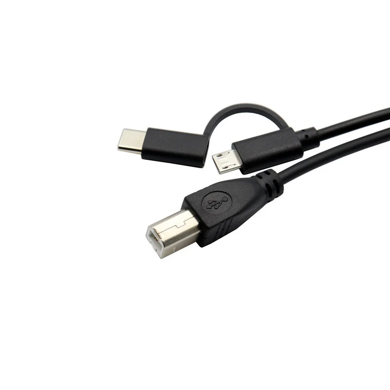 Conexión detallada del cable USB tipo-B