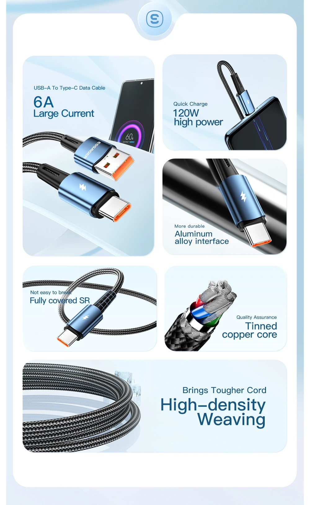 Conector y acabado metálico