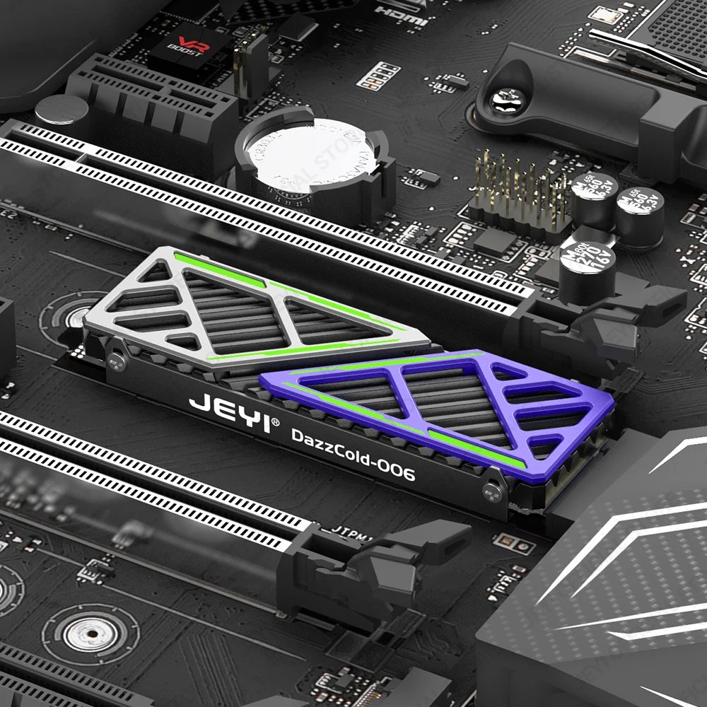 JEYI Dazzcold Disipador M.2 NVMe SSD - Aleación Magnesio Aluminio - imagen 4