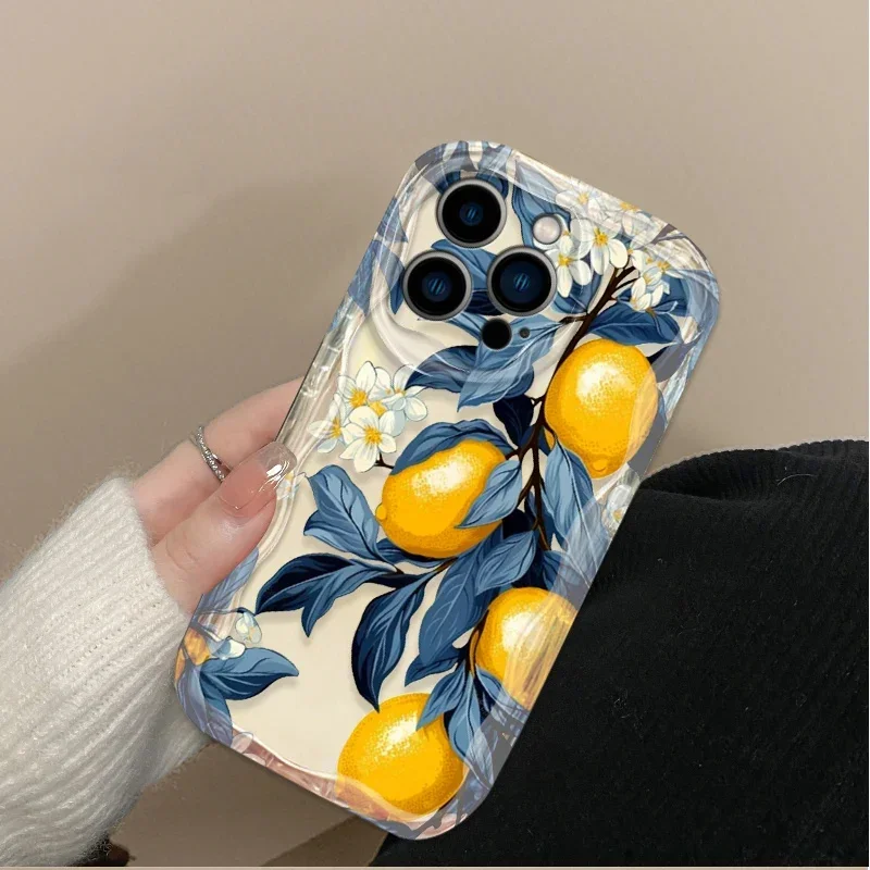 Funda Huawei Honor 90 Lite 5G – Diseño Limón Ondulado 3D - imagen 2